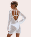 Vestido cover up con escote en espalda sin bikini