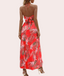 Vestido largo tropical con abertura