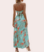 Vestido largo tropical con abertura