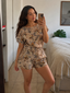 Conjunto dos piezas vintage estampado floral