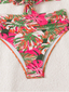 Set dos piezas floral con panty tiro alto