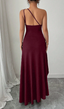 Vestido elegante cuello asimetrico