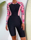 Conjunto de rashguard de medio cierre de manga larga