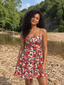 Vestido floral con moño en espalda