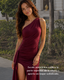Vestido elegante cuello asimetrico