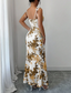 Vestido largo floral con tirantes vista posterior Malama