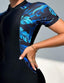 vestido manga corta azul detalle lateral