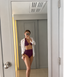 Bikini dos piezas top cruzado y panty tiro alto